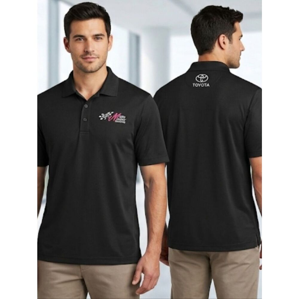 Core 365 Joe Gibbs Racing Polo Sz M Black